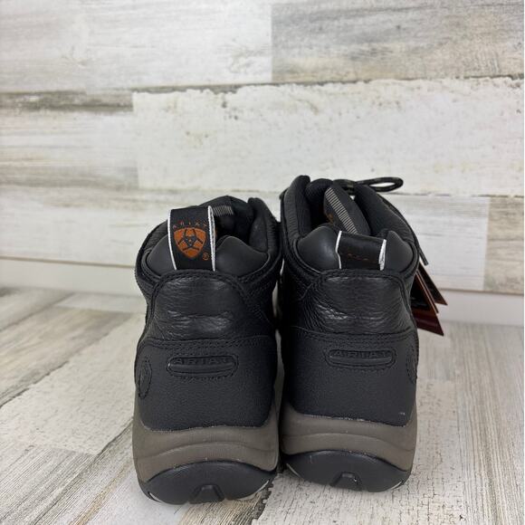 Ariat mens 9.5 terrain hiking ankle boot black leather new lace up - Picture 4 of 8